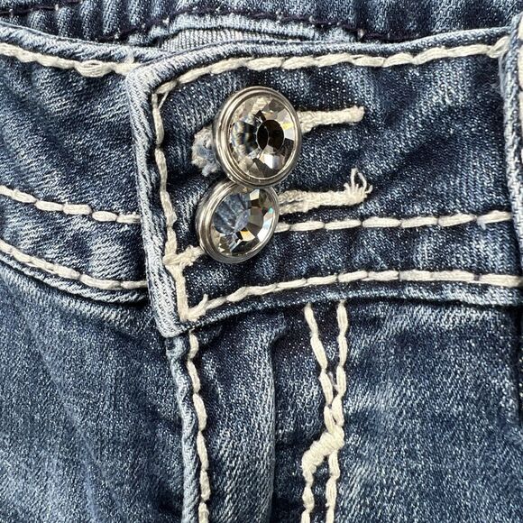 Vigoss Jeans Women’s 28x32 Blue New York Boot Cut Low Rise Embroidered - Picture 3 of 16